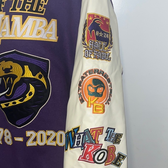 Kobe Bryant Legend of the Mamba Purple and Cream Varsity Jacket - Picture 5 of 6